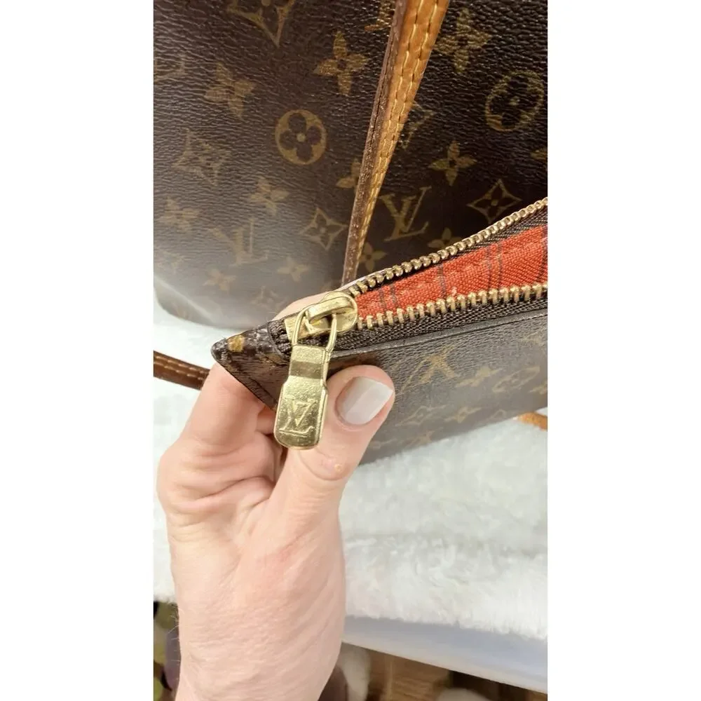 Louis Vuitton Neverfull Monogram Tote MM Brown Canvas